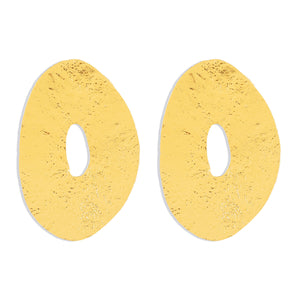 Aretes golden oval