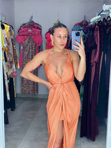 Vestido silky melón