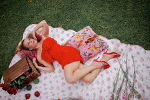 Vestido moño floral