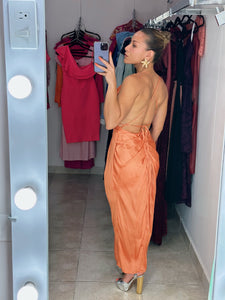 Vestido silky melón