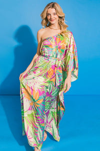 Vestido tropical print