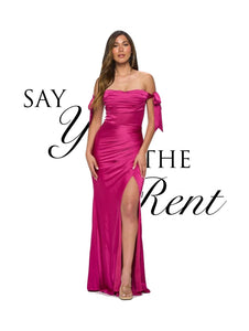 RENTA Vestido magenta