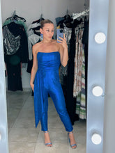 Cargar imagen en el visor de la galería, Jumpsuit metalic blue

