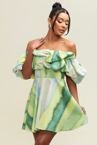 Vestido verde lima