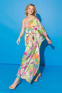 Vestido tropical print