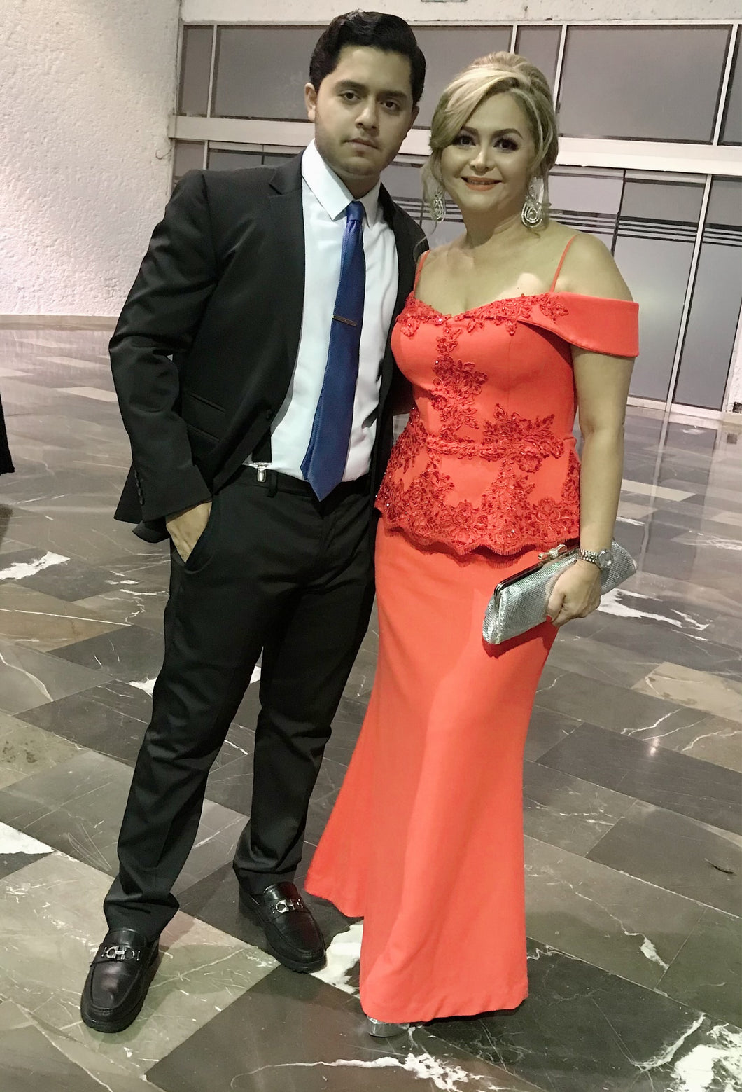 RENTA Vestido coral