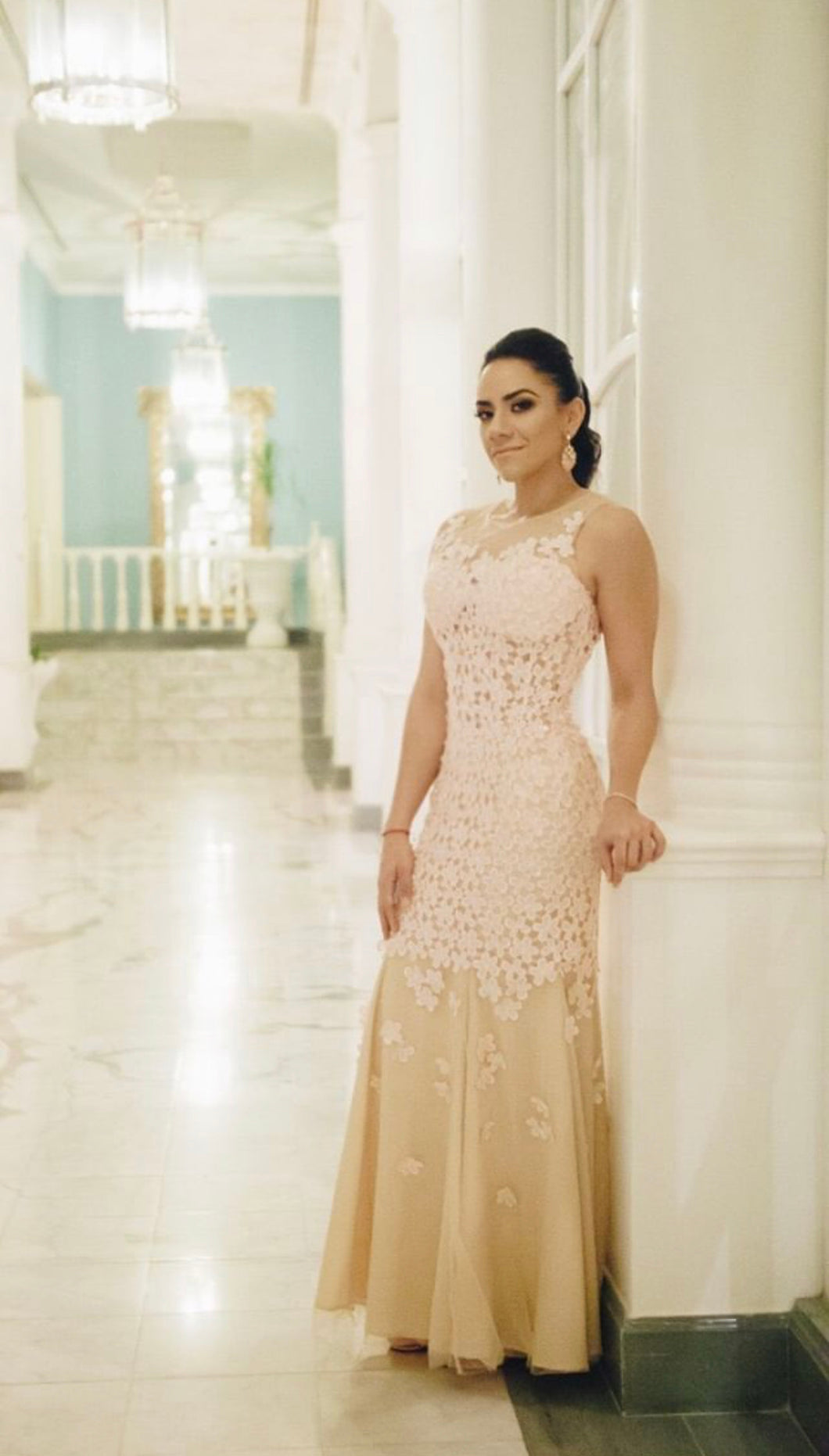 RENTA Vestido blush