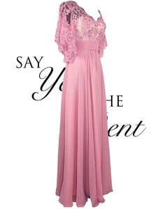 RENTA Vestido rosa palo