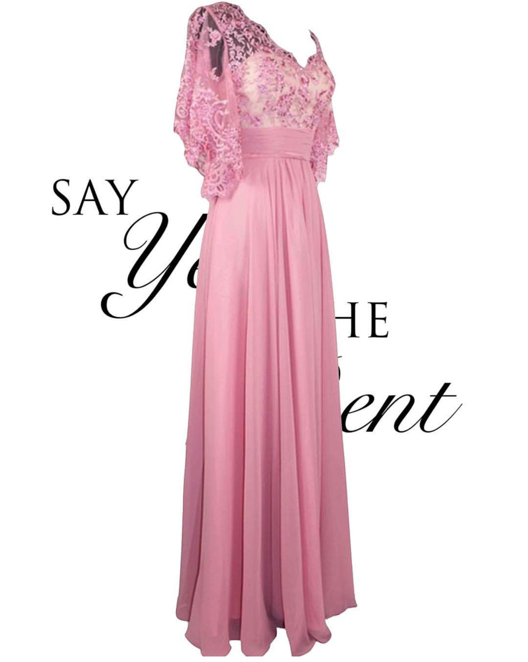 RENTA Vestido rosa palo