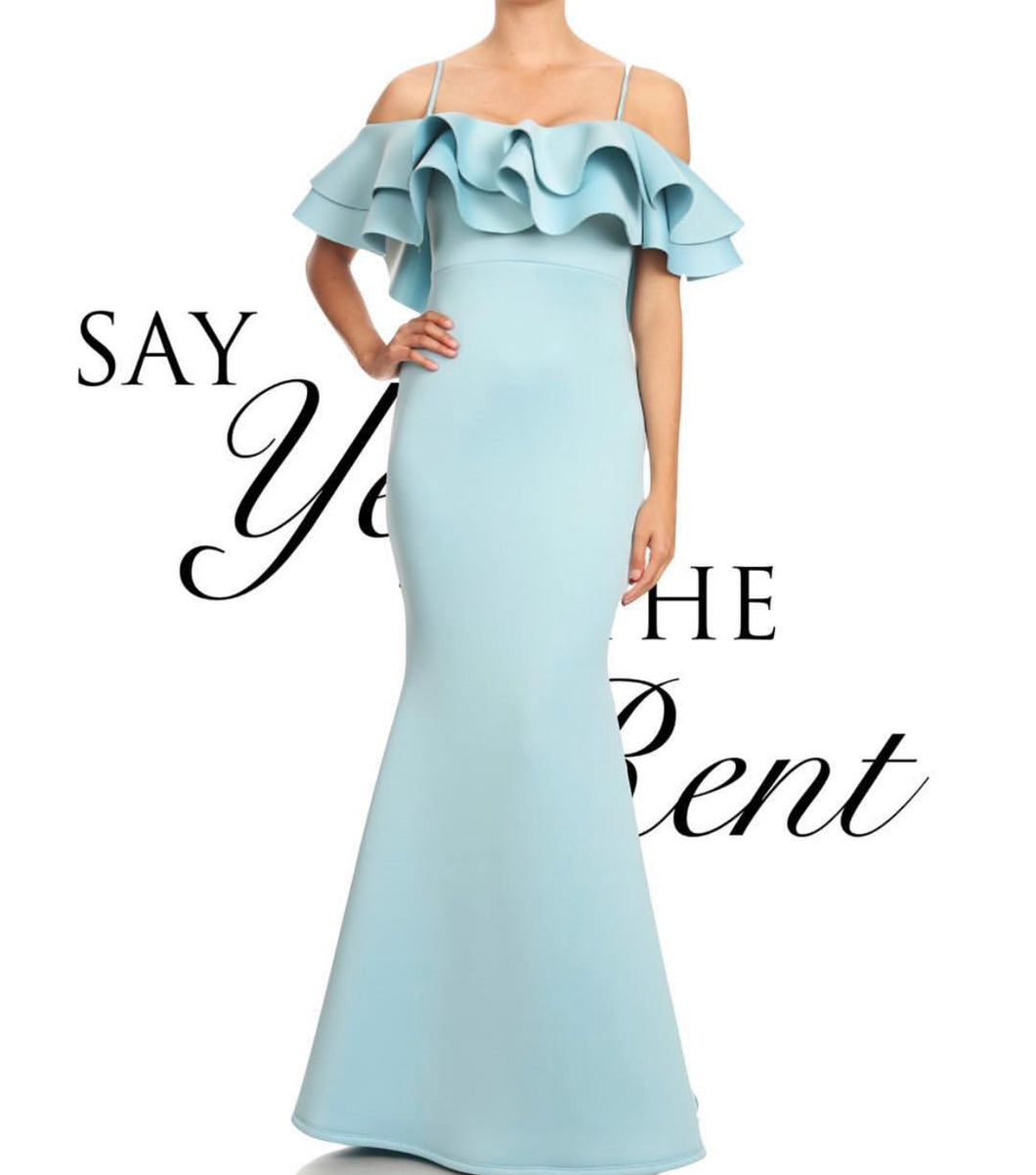 RENTA Vestido aqua