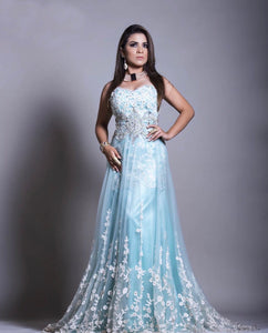 RENTA Vestido aqua