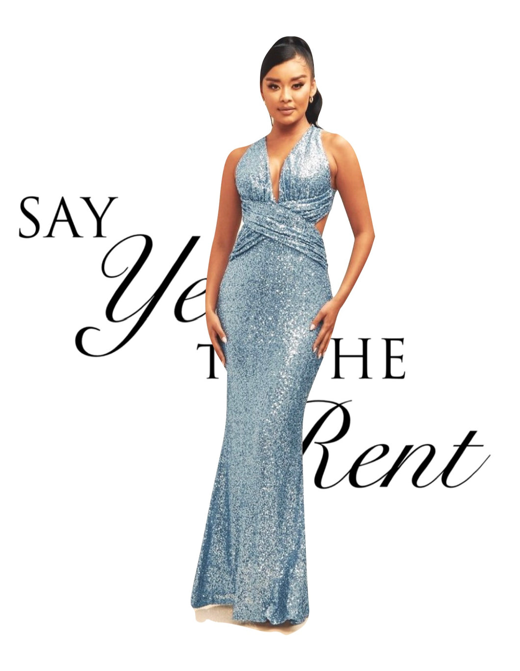 RENTA Vestido baby blue