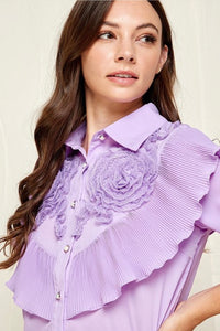 Blusa lila floral