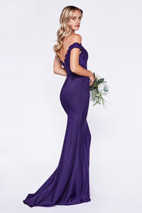 RENTA Vestido azul con encaje