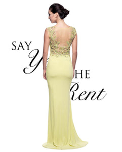 RENTA Vestido verde limón