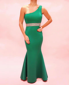 RENTA Vestido verde de neopreno