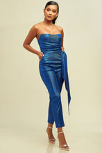 Cargar imagen en el visor de la galería, Jumpsuit metalic blue
