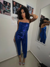 Cargar imagen en el visor de la galería, Jumpsuit metalic blue
