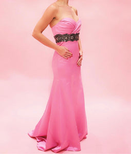RENTA Vestido palo de rosa