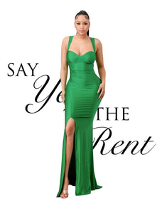 RENTA Vestido verde