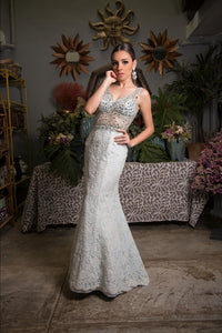 RENTA Vestido aqua
