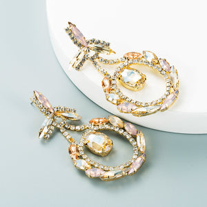Aretes nude & gold