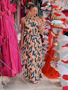Vestido maxi estampado